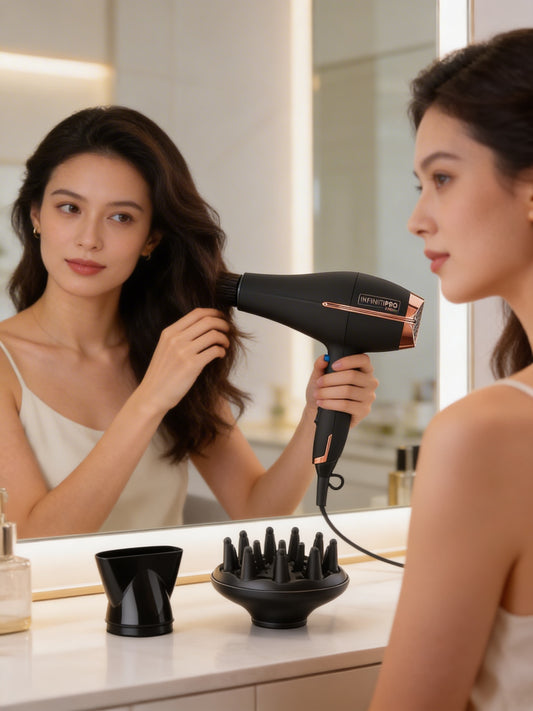 INFINITI PRO by CONAIR Hair Dryer, 1875W Blow Dryer with Diffuser and Concentrator
